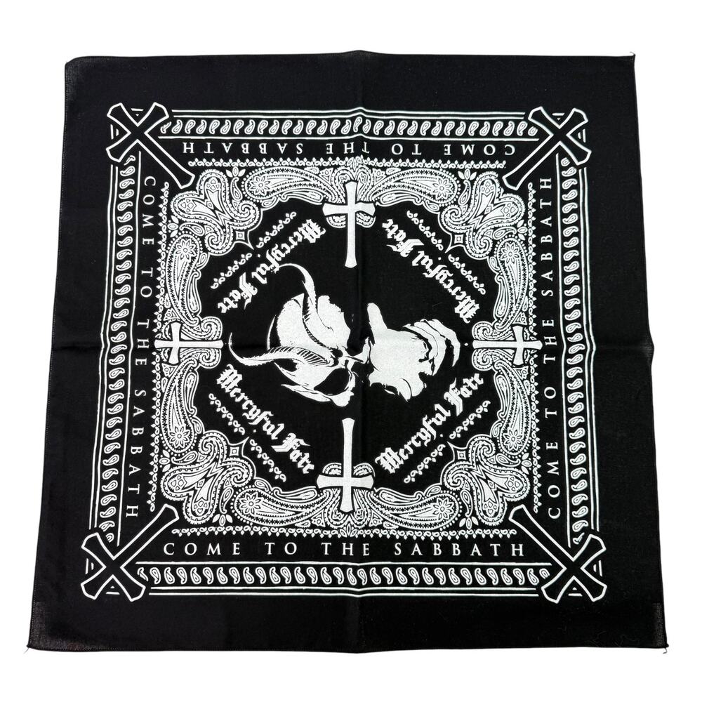 Mercyful Fate Bandana 2022 Tour 21" x 21" Come To The Sabbath - Never Used